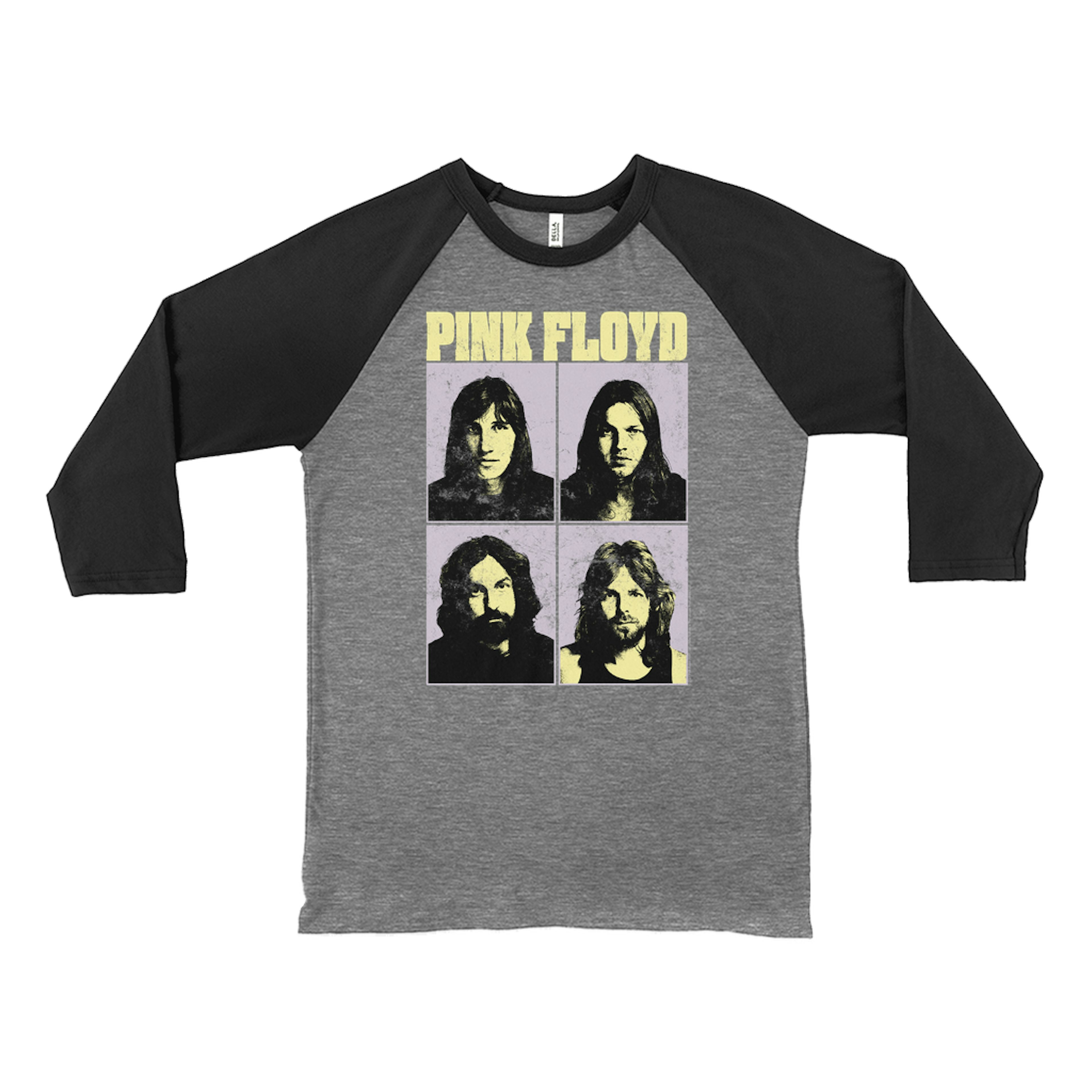 Pink Floyd 3/4 Sleeve Baseball Tee | Meddle Group Photo Pastel Image ...