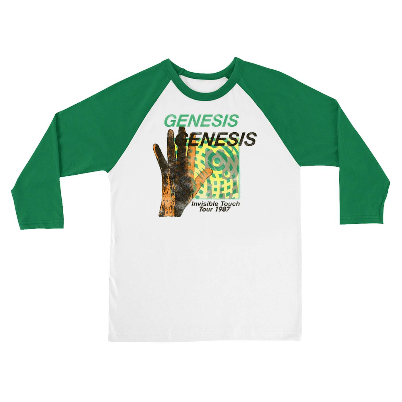 Genesis 3/4 Sleeve Baseball Tee | Invisible Touch 1987 Tour Genesis Shirt