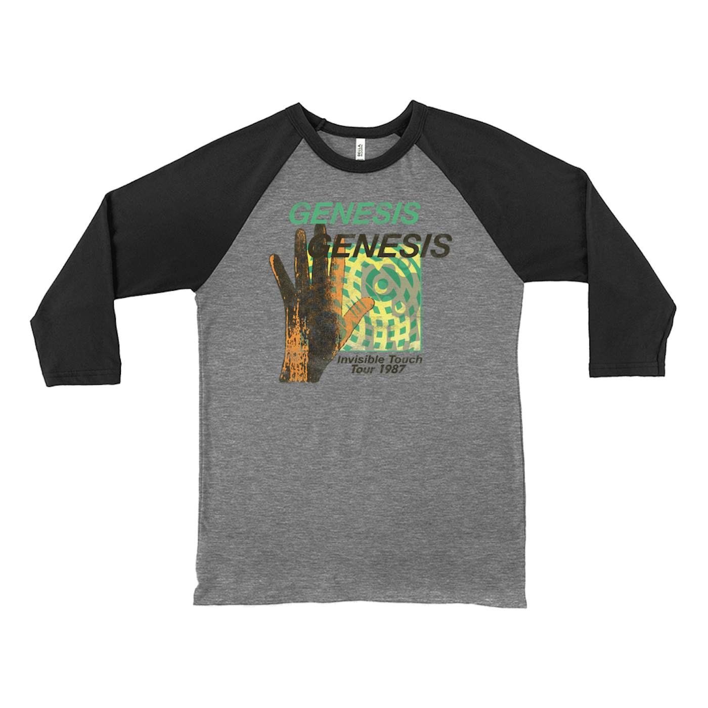 Genesis 3/4 Sleeve Baseball Tee | Invisible Touch 1987 Tour Genesis Shirt