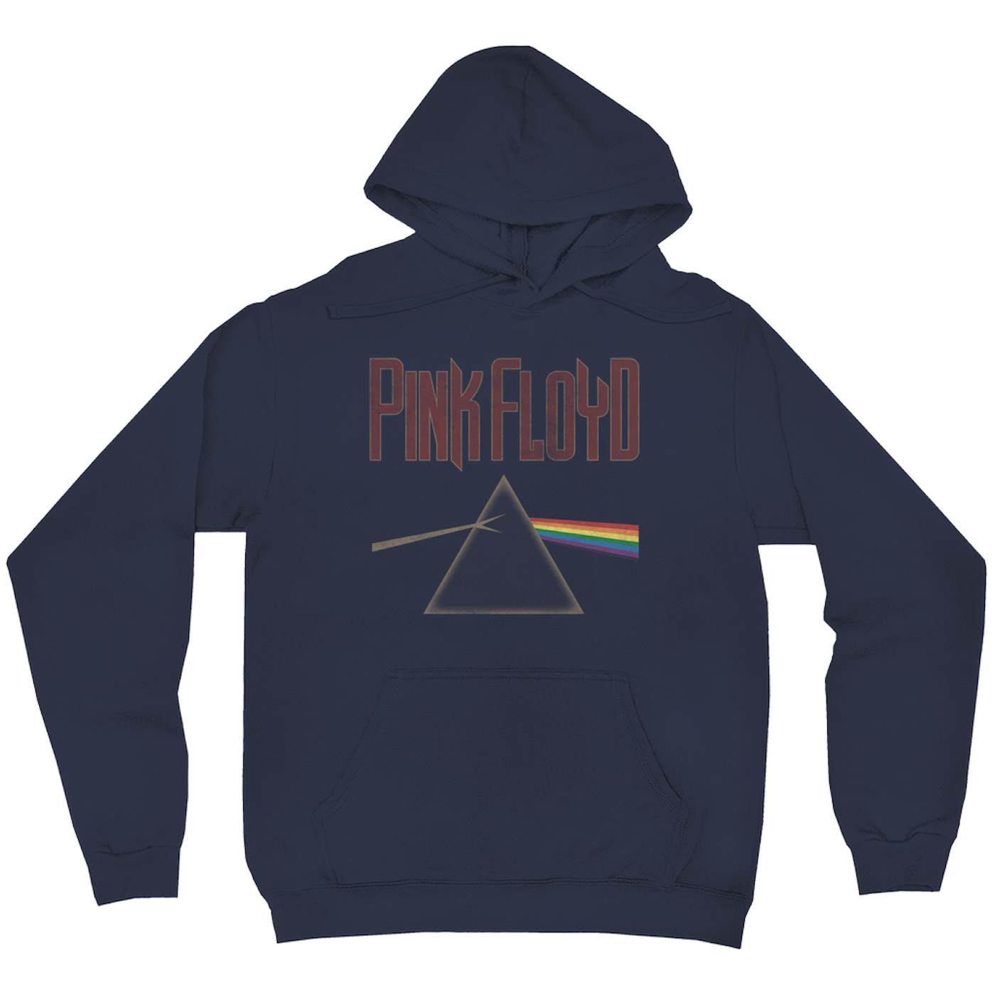 Dark Side Of The Moon Muted Retro Design Distressed Hoodie