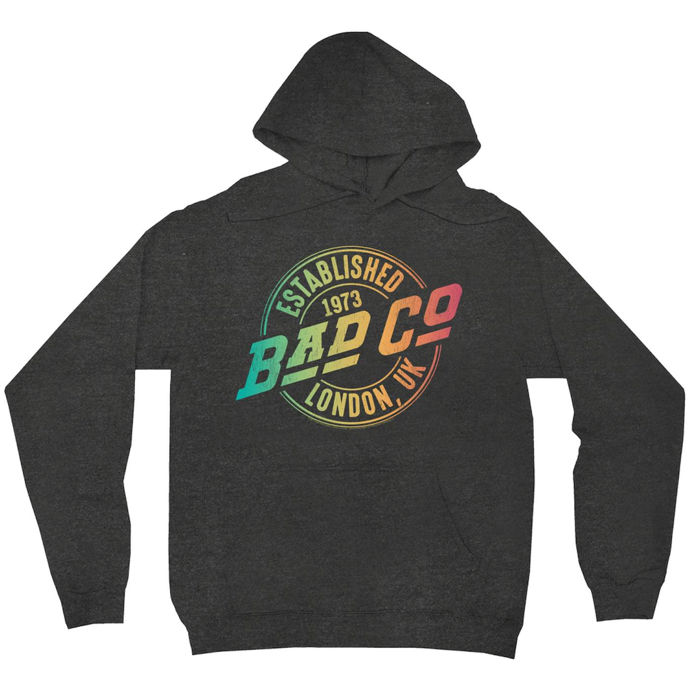 Bad Company Hoodie | Rainbow Ombre Est. 1973 London Logo Bad