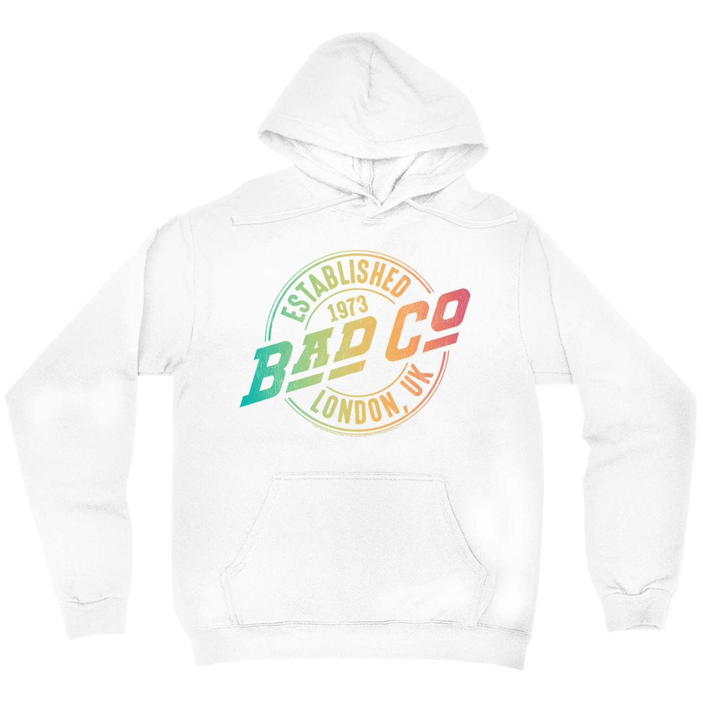 Bad Company Hoodie | Rainbow Ombre Est. 1973 London Logo Bad