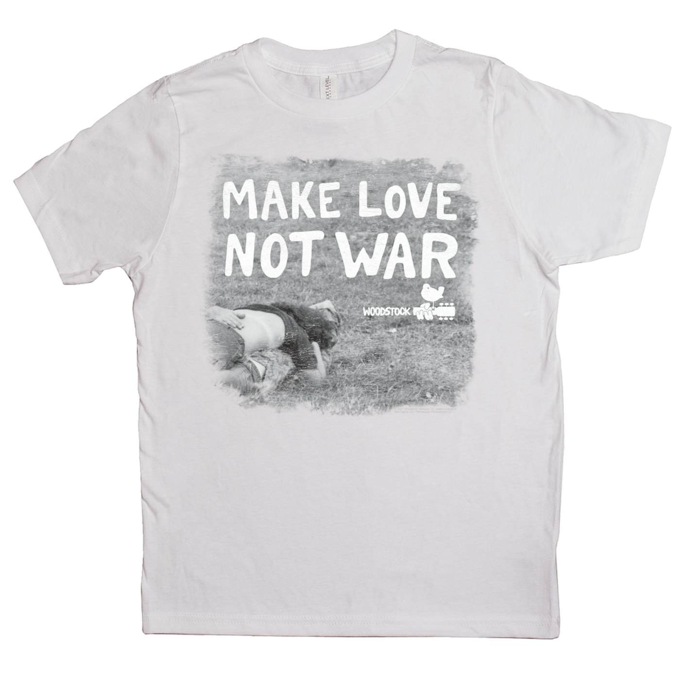 Woodstock Kids T-Shirt | Make Love Not War Famous Image Distressed Woodstock Kids Shirt