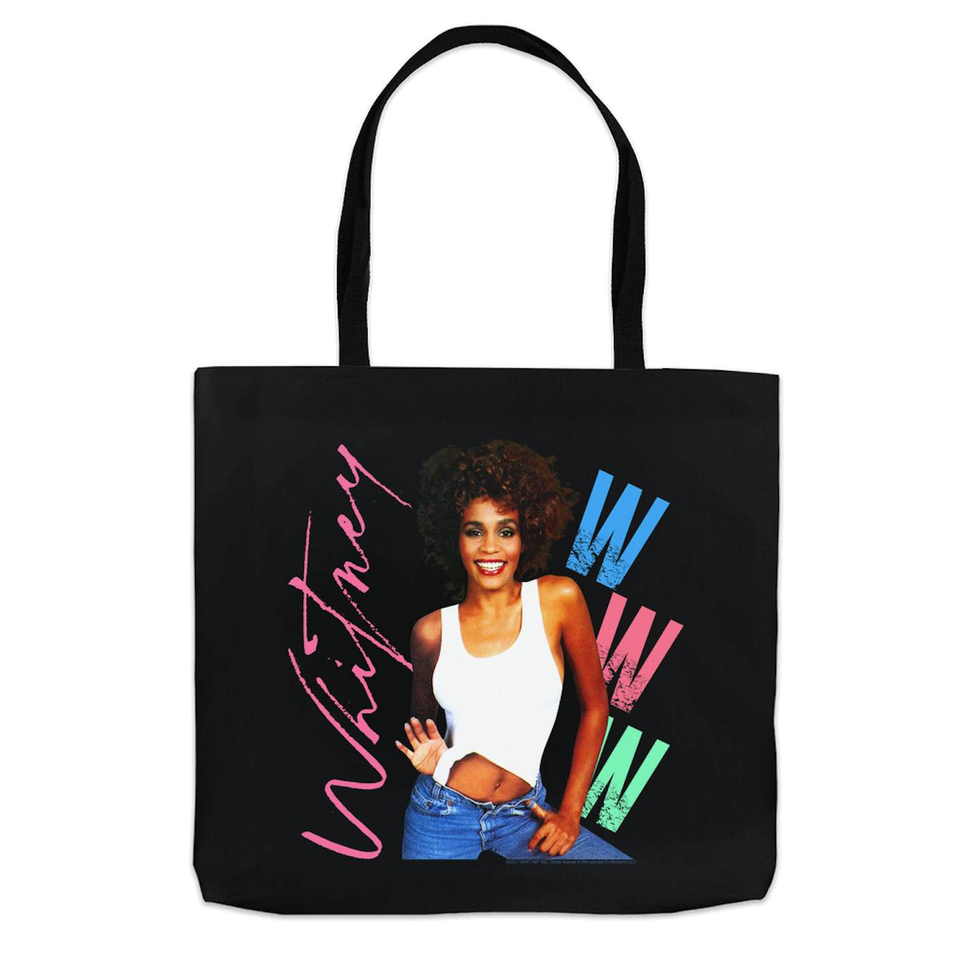 Whitney Houston Tote Bag  Whitney Pastel W Design Whitney Houston Bag