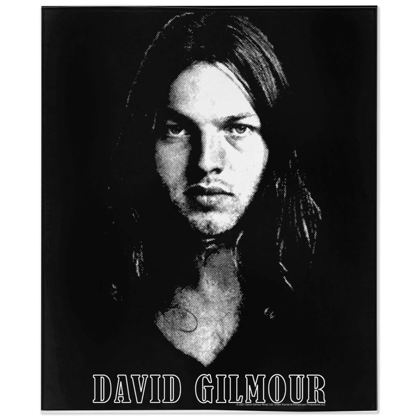 David Gilmour Minky Blanket | David Gilmour Pink Floyd Portrait David Gilmour Blanket (Merchbar Exclusive)
