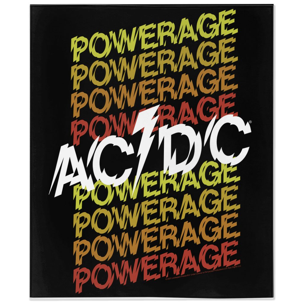 AC/DC Ombre Powerage, Powerage, Powerage Logo Blanket (Merchbar Exclusive)