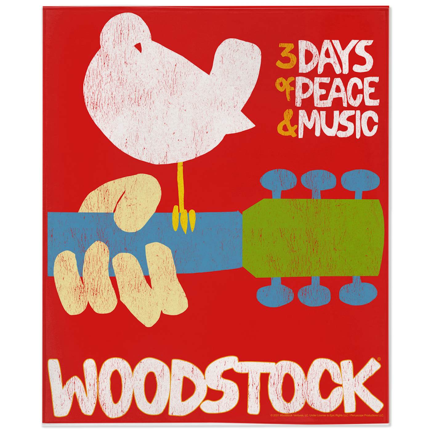 Woodstock Minky Blanket | 3 Days Of Peace And Music Woodstock Blanket (Merchbar Exclusive)