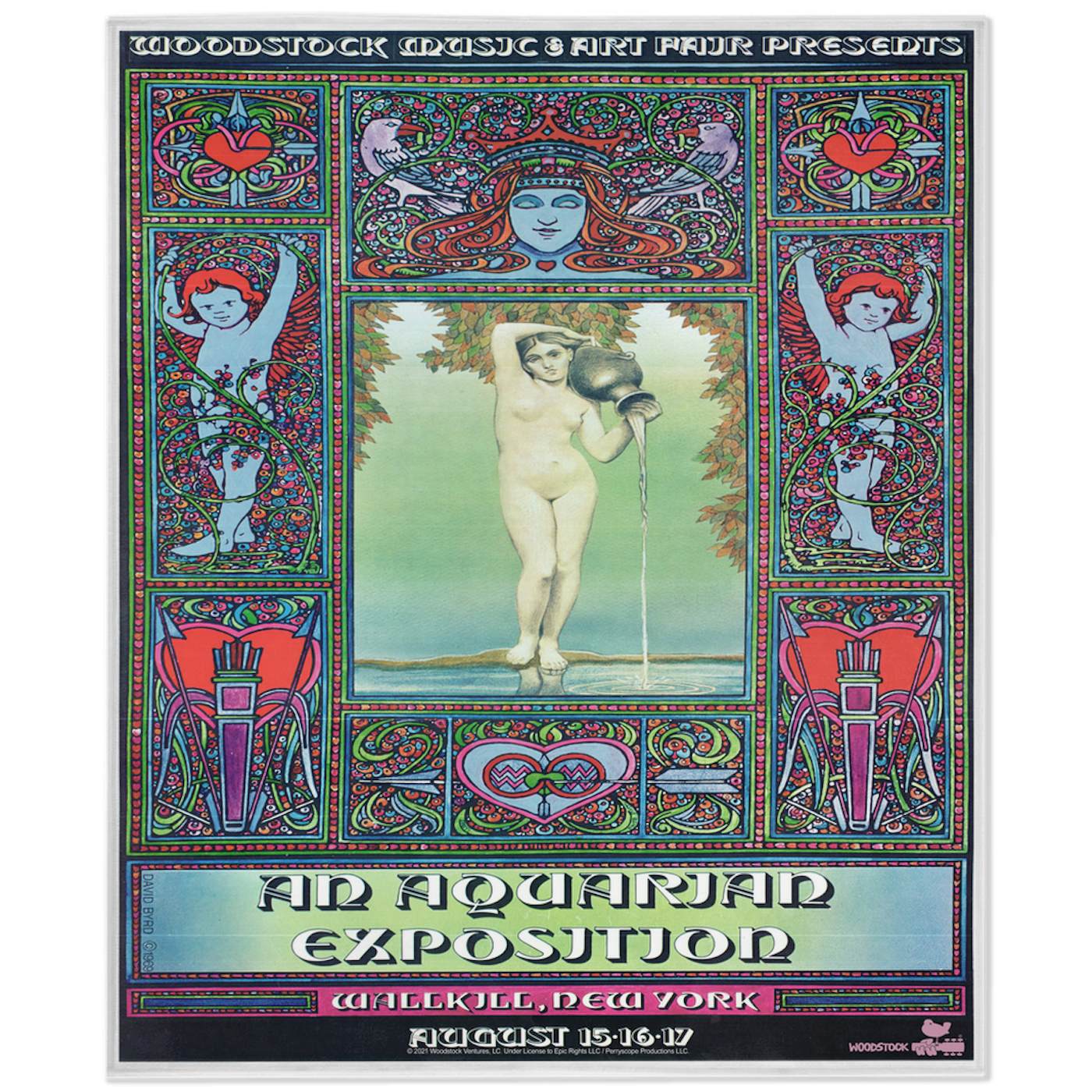 Woodstock Minky Blanket | Aquarian Exposition Concert Poster Woodstock Blanket (Merchbar Exclusive)
