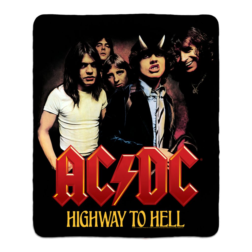AC/DC Sherpa Blanket | Highway To Hell Album Cover Art Blanket ...