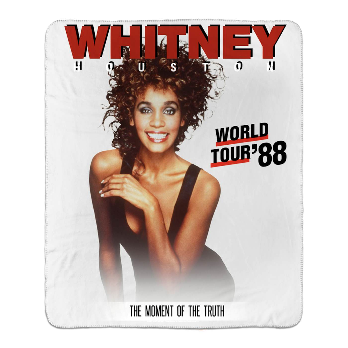 Whitney Houston Sherpa Blanket | 1988 World Tour Poster Image