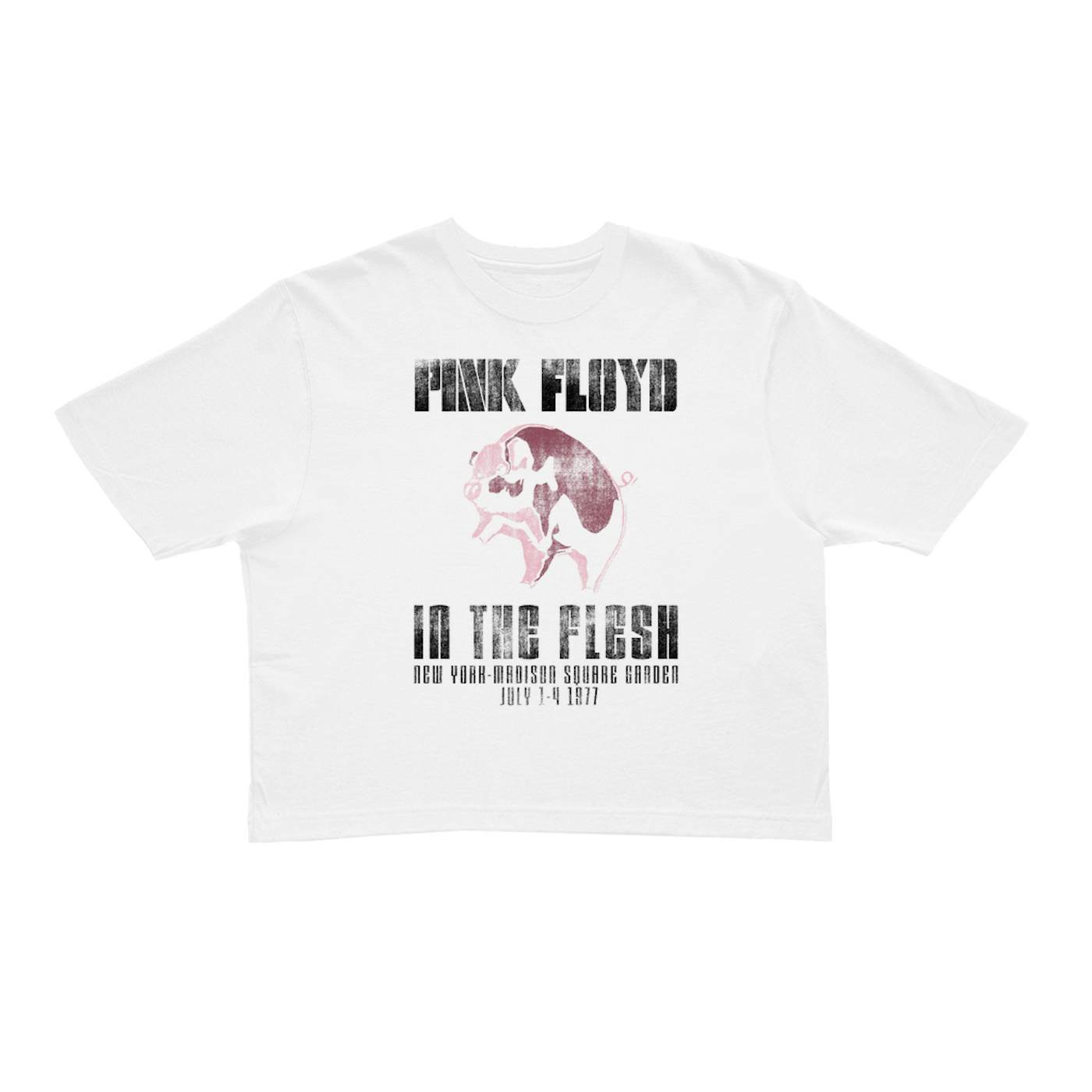 Pink Floyd Ladies' Crop Tee | In The Flesh 1977 NYC Madison Square Garden Concert Pink Floyd Crop T-shirt