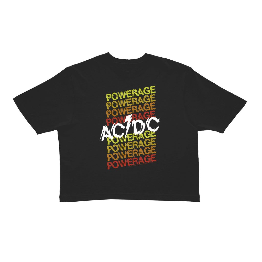 AC/DC Ladies' Crop Tee | Ombre Powerage, Powerage, Powerage Logo Crop T ...