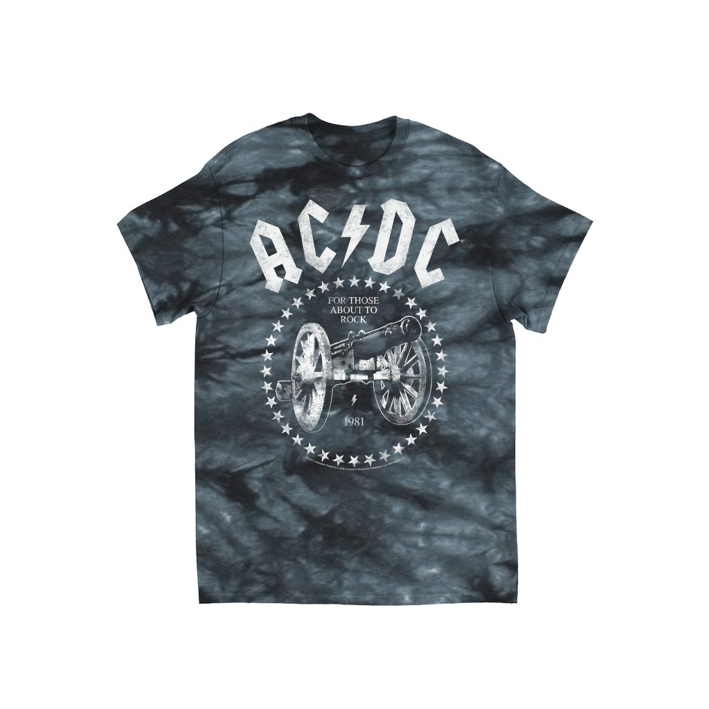 AC/DC Tie Dye T-Shirt | For Those About To Rock 1981 (Merchbar ...