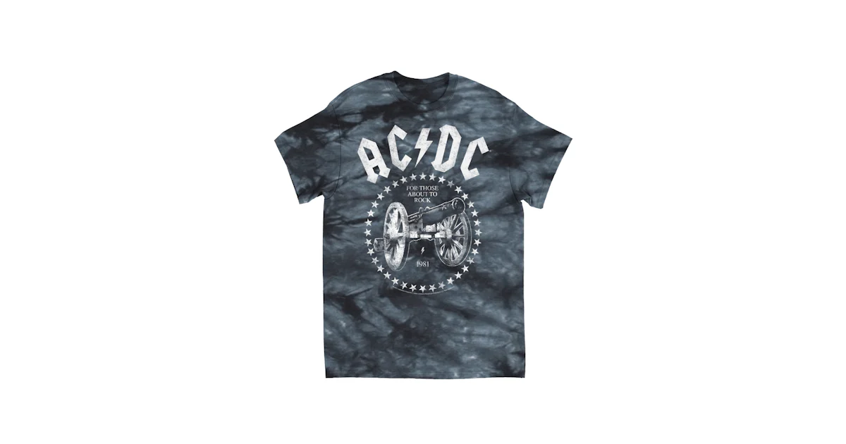 AC/DC Tie Dye T-Shirt | For Those About To Rock 1981 (Merchbar ...