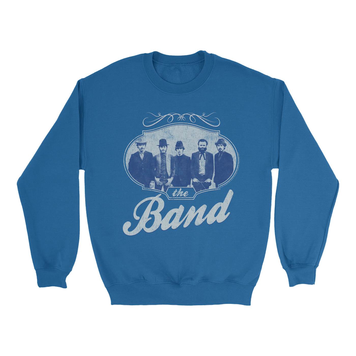 The Band Sweatshirt | Filigree Framed Band Photo Design Distressed The Band Sweatshirt