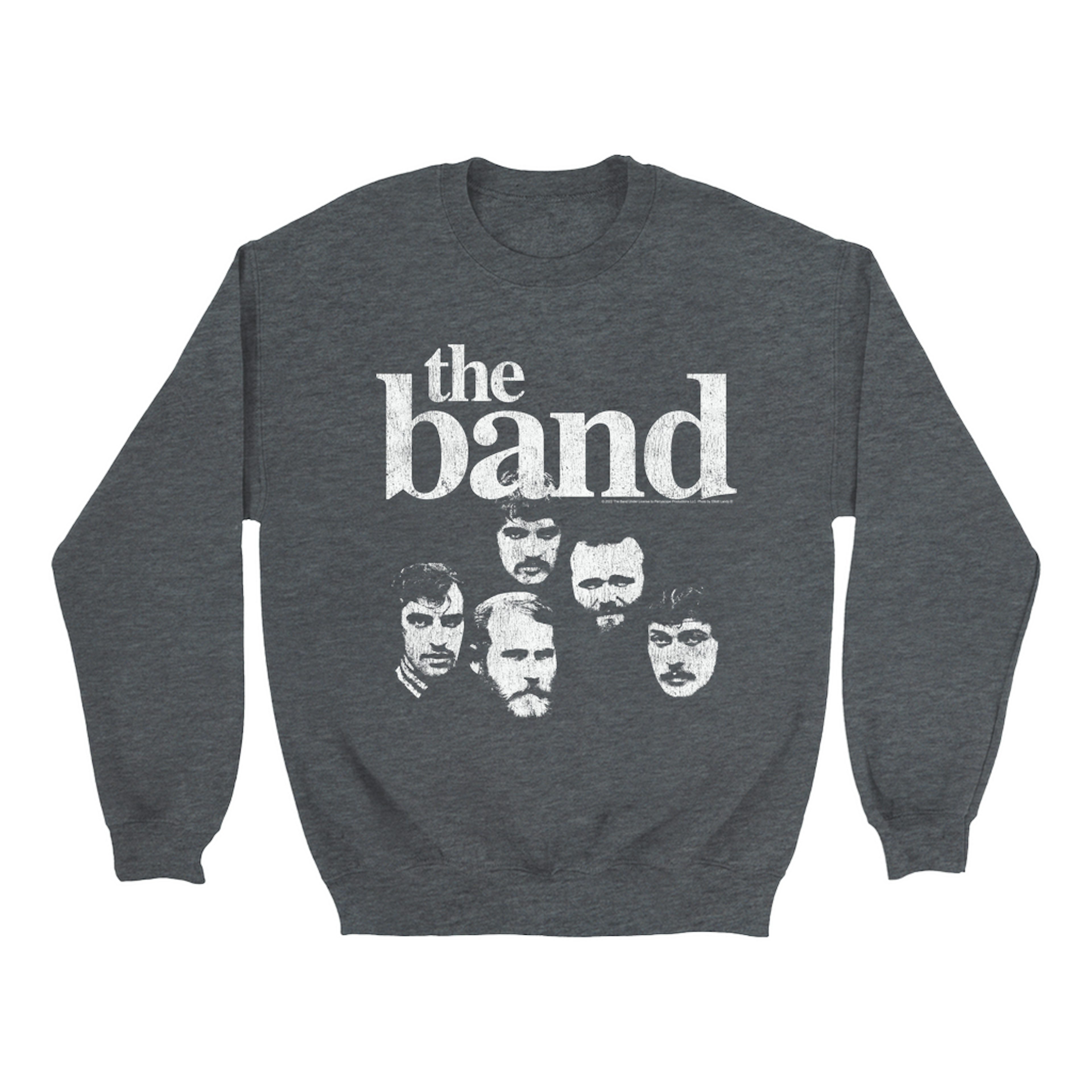 The Band Sweatshirt Faces Of The Band With Logo Distressed The Band