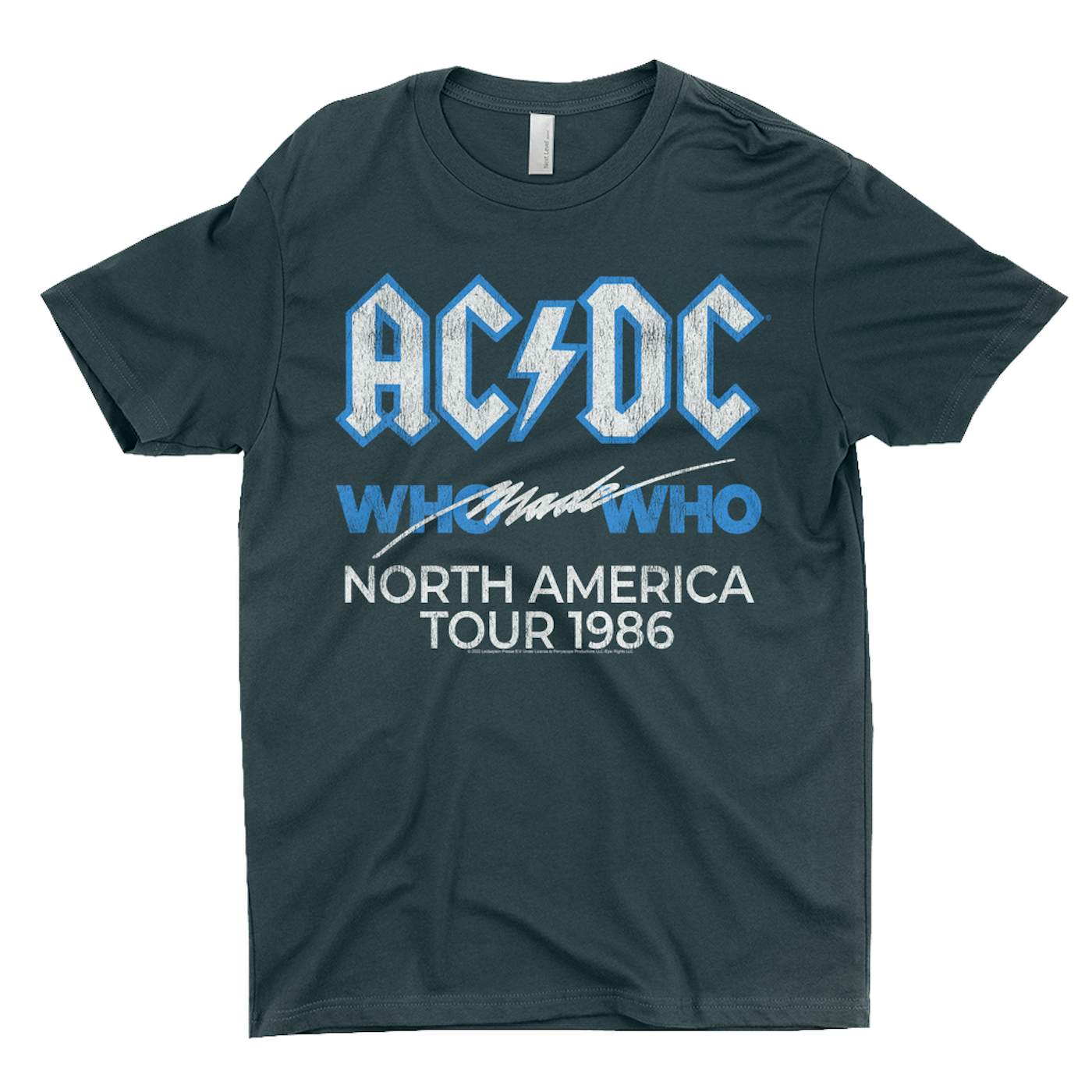 AC/DC T-Shirt | Who Made Who North America 1986 Tour Distressed