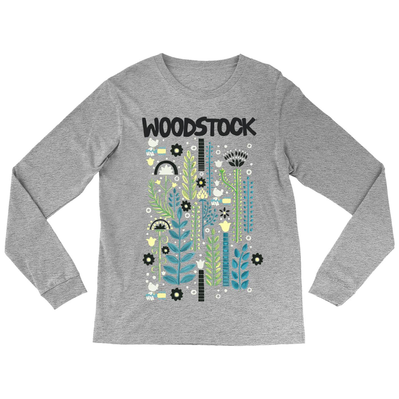 Woodstock Long Sleeve Shirt | Floral Folk Pattern Woodstock Shirt