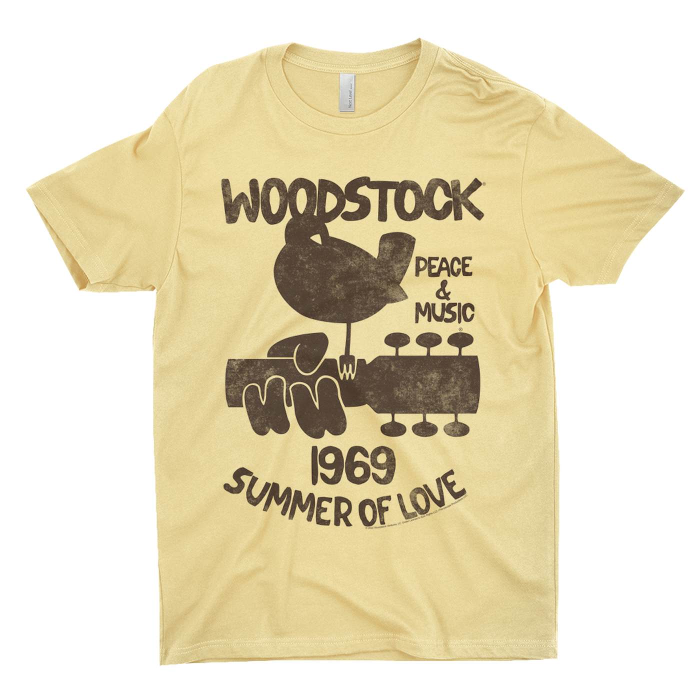 Woodstock T-Shirt | Peace And Music 1969 Logo Image Distressed Woodstock Shirt