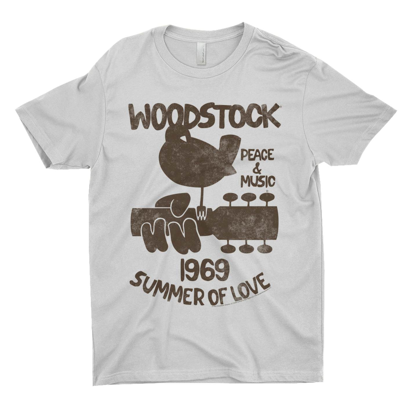 Woodstock T-Shirt | Peace And Music 1969 Logo Image Distressed Woodstock Shirt