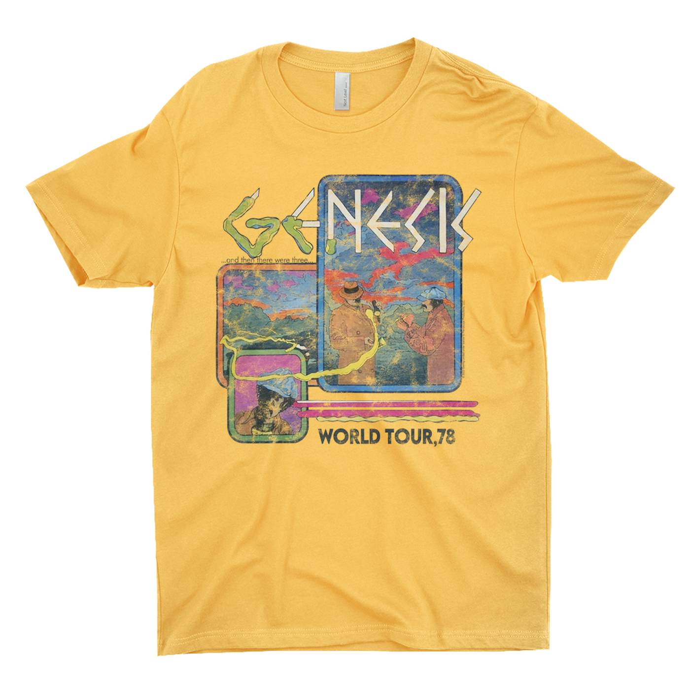 Genesis T-Shirt | And Then There Were Three '78 World Tour Distressed Genesis Shirt