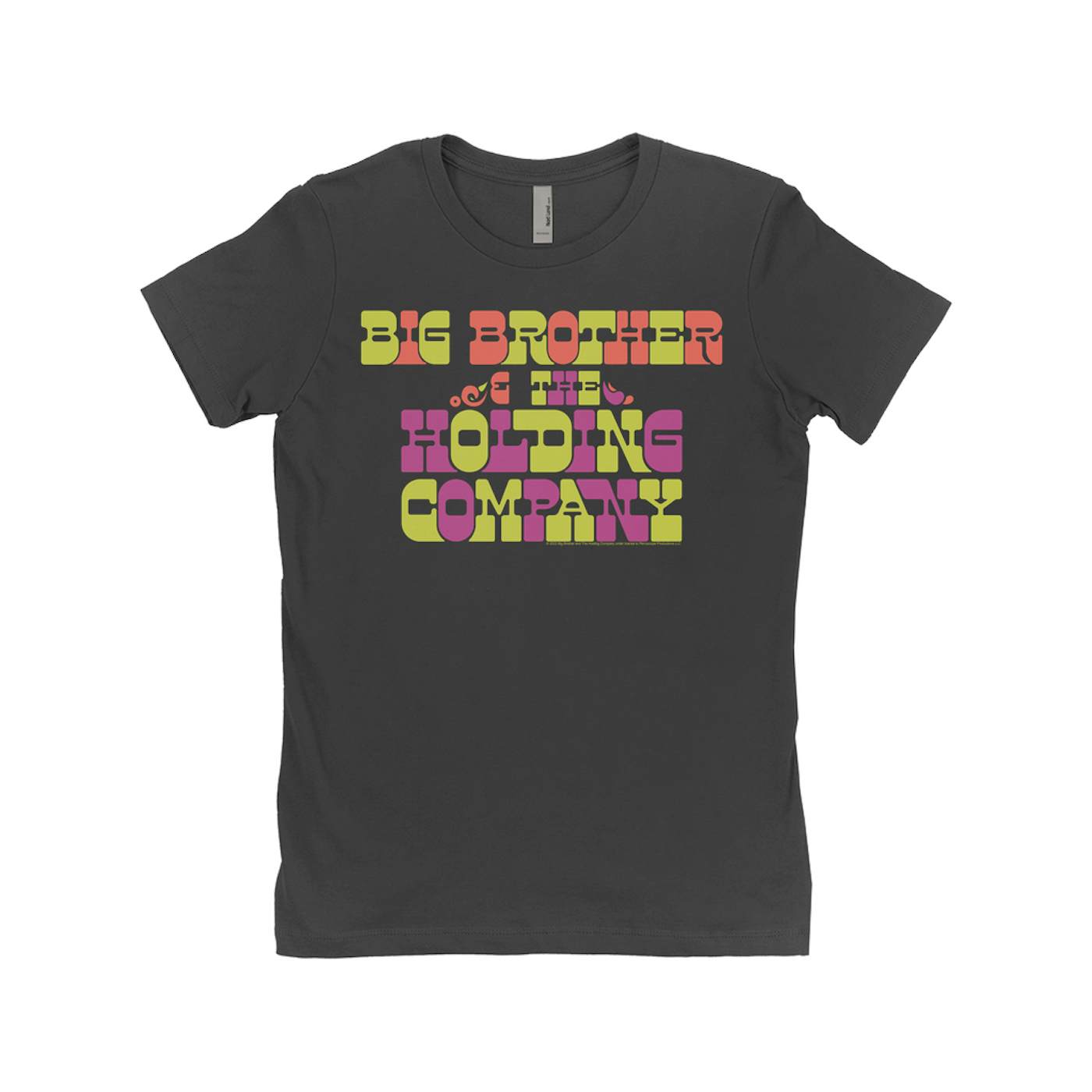 Big Brother & The Holding Company Big Brother and The Holding Co. Ladies' Boyfriend T-Shirt | BBHC Retro Logo Big Brother and The Holding Co. Shirt
