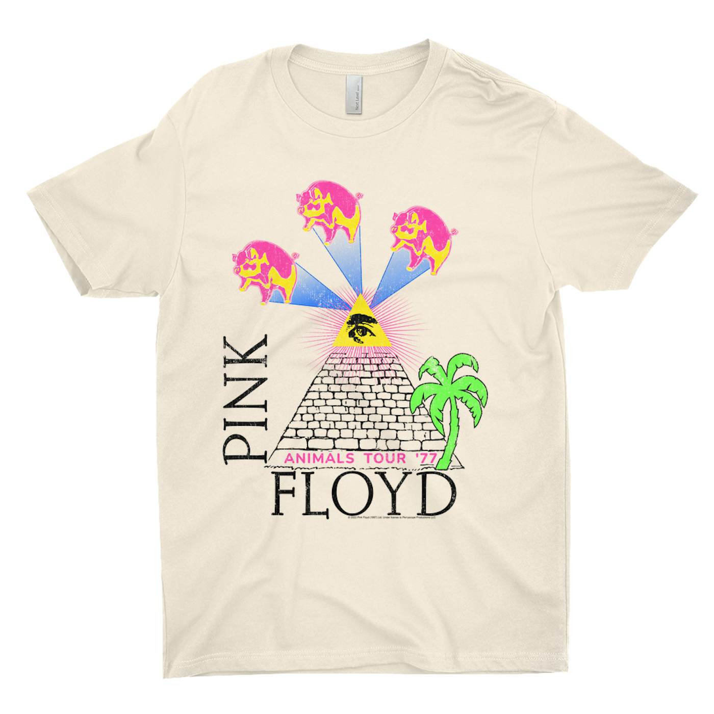 Pink Floyd T-Shirt | Neon Animals Tour '77 Design (Merchbar