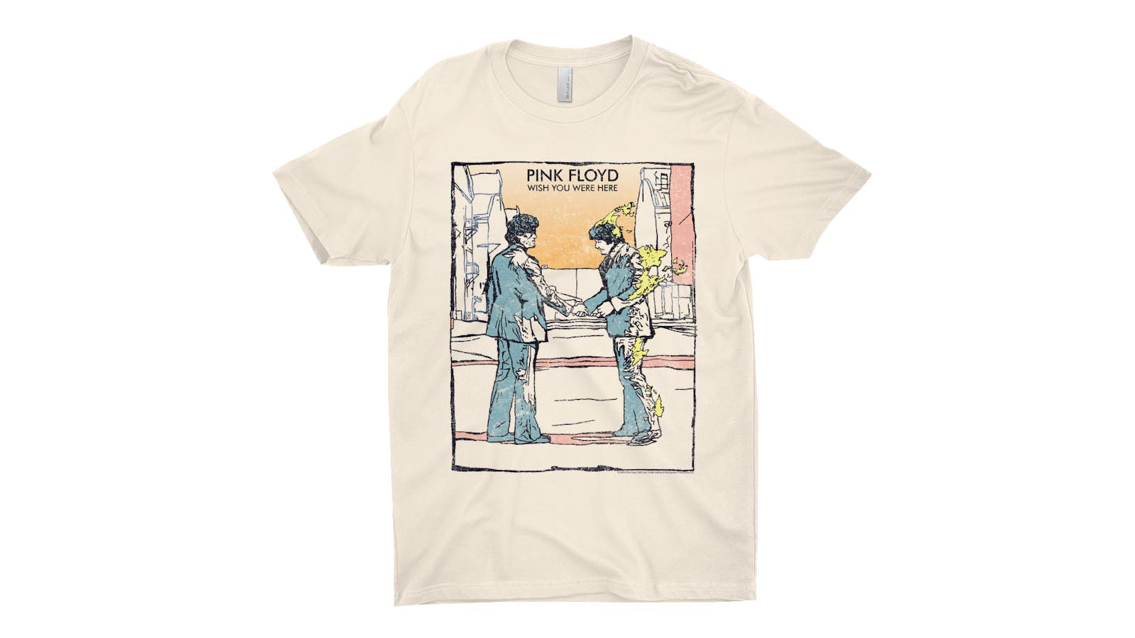 Pink Floyd T-Shirt | Floyd Were You Watercolor Wish Shirt Here Pink