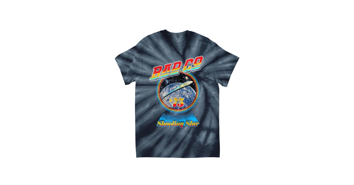 Bad Company Tie Dye T-Shirt | 75 Shooting Star Orbit Distressed Bad ...