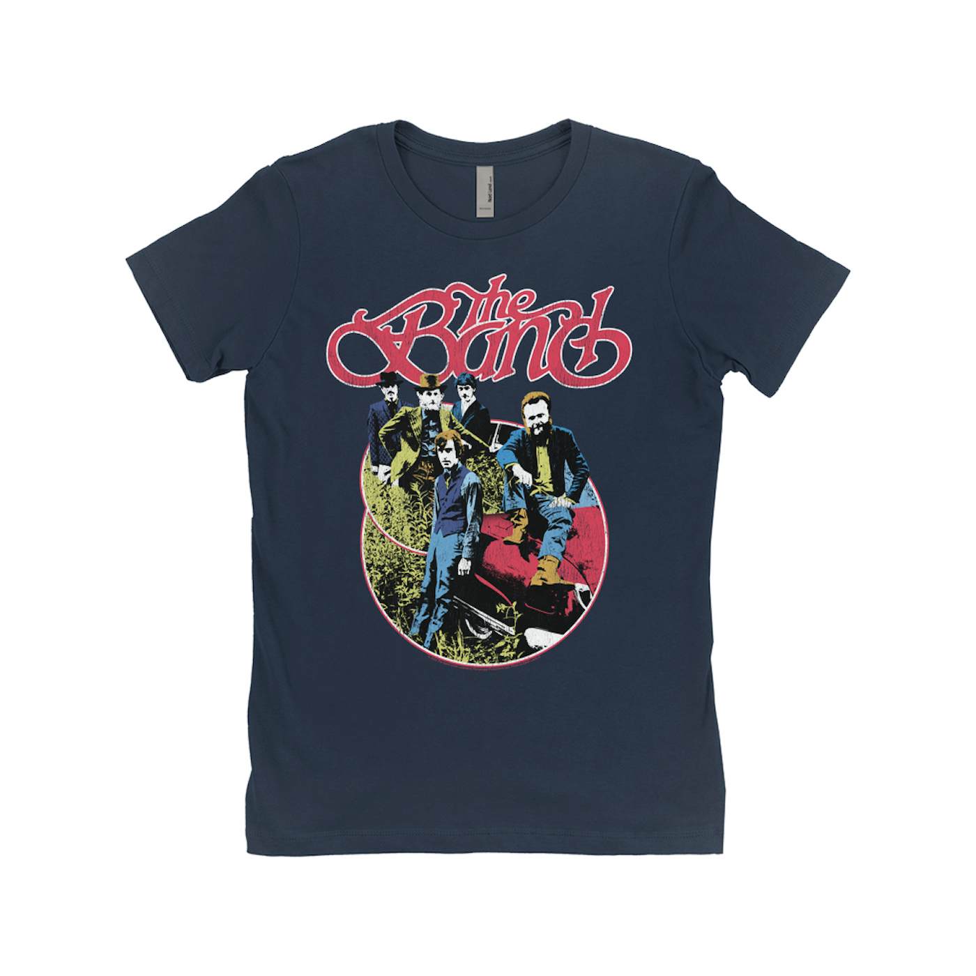 The Band Ladies' Boyfriend T-Shirt | Group Photo Car Design Distressed The Band Shirt