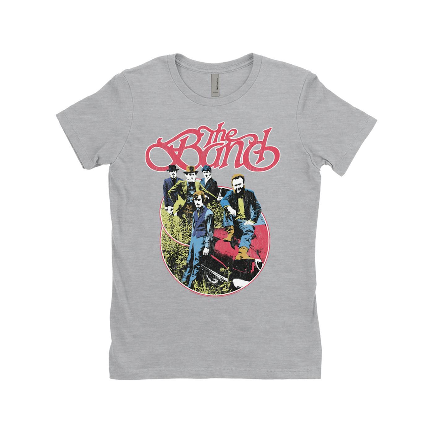 The Band Ladies' Boyfriend T-Shirt | Group Photo Car Design Distressed The Band Shirt