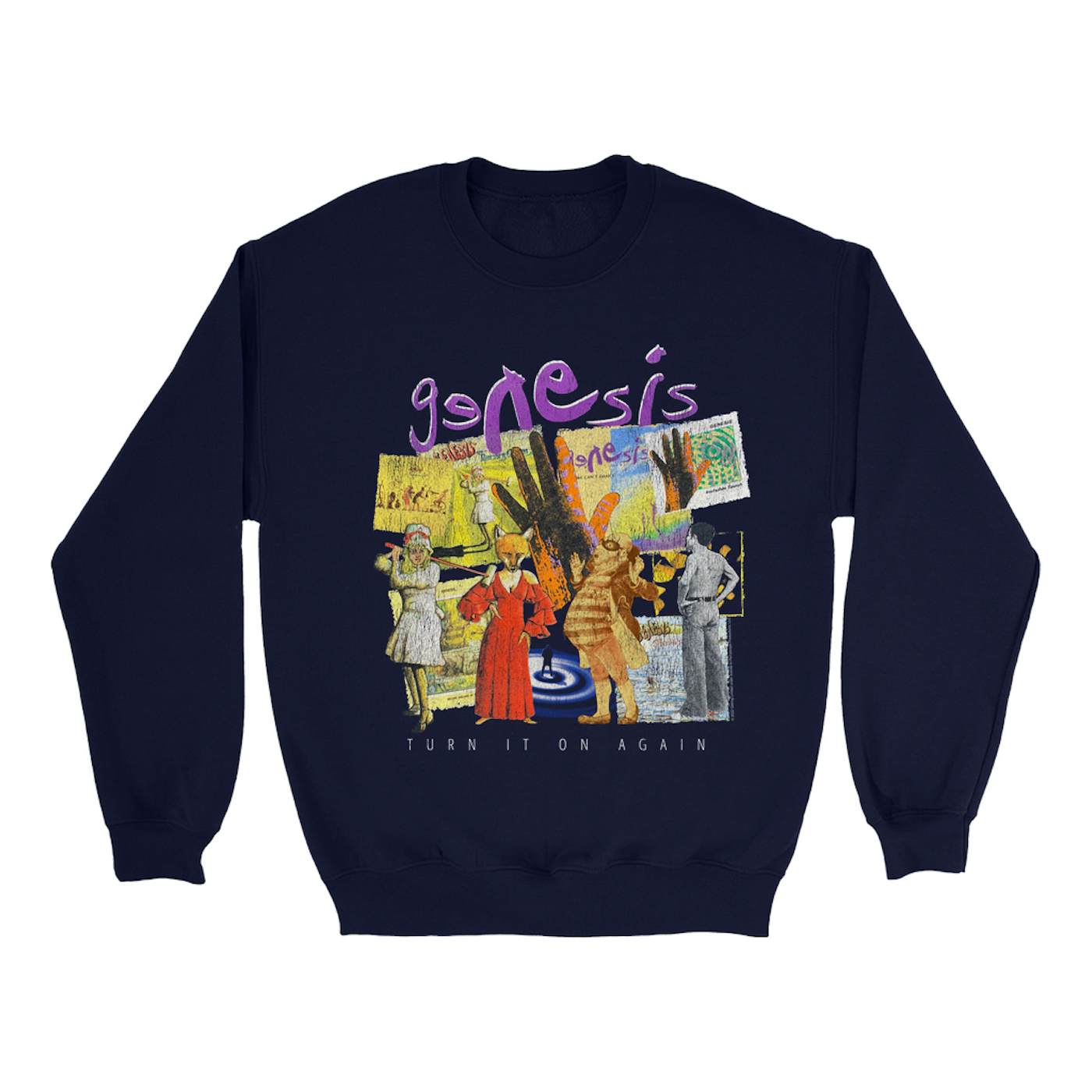 Genesis Sweatshirt | Ultimate Album Collage Distressed Genesis Sweatshirt