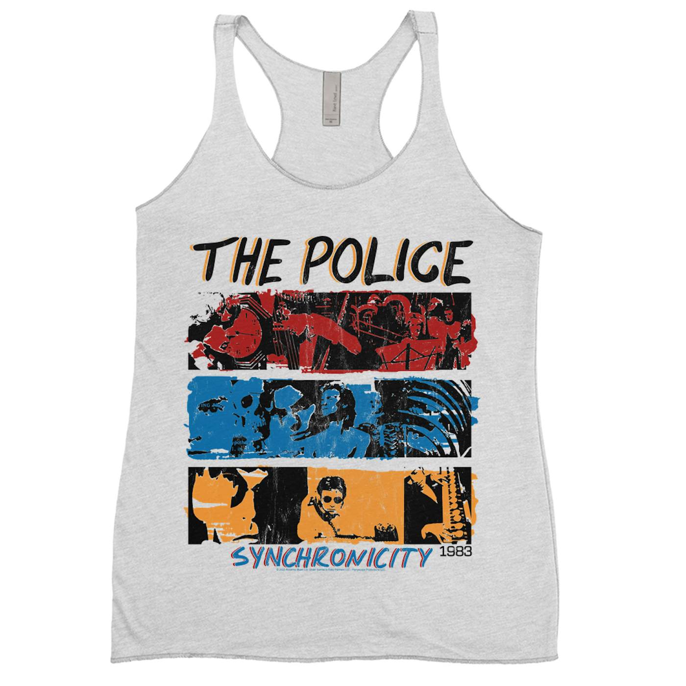 The Police Ladies' Tank Top | 1983 Synchronicity Tour Distressed (Merchbar Exclusive) The Police Shirt