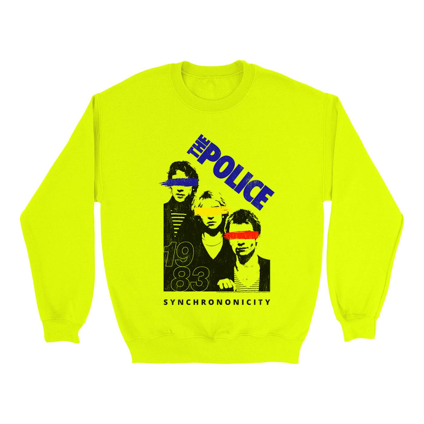 The Police Bright Colored Sweatshirt | The Trio 1983 Concert (Merchbar Exclusive) The Police Sweatshirt