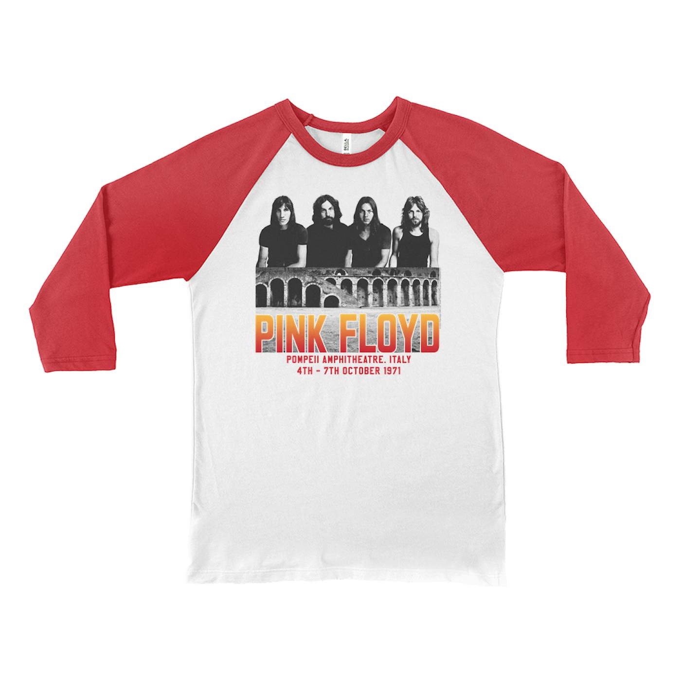 Pink Floyd 3/4 Sleeve Baseball Tee | Pompeii Concert Photo Promotion (Merchbar Exclusive) Pink Floyd Shirt