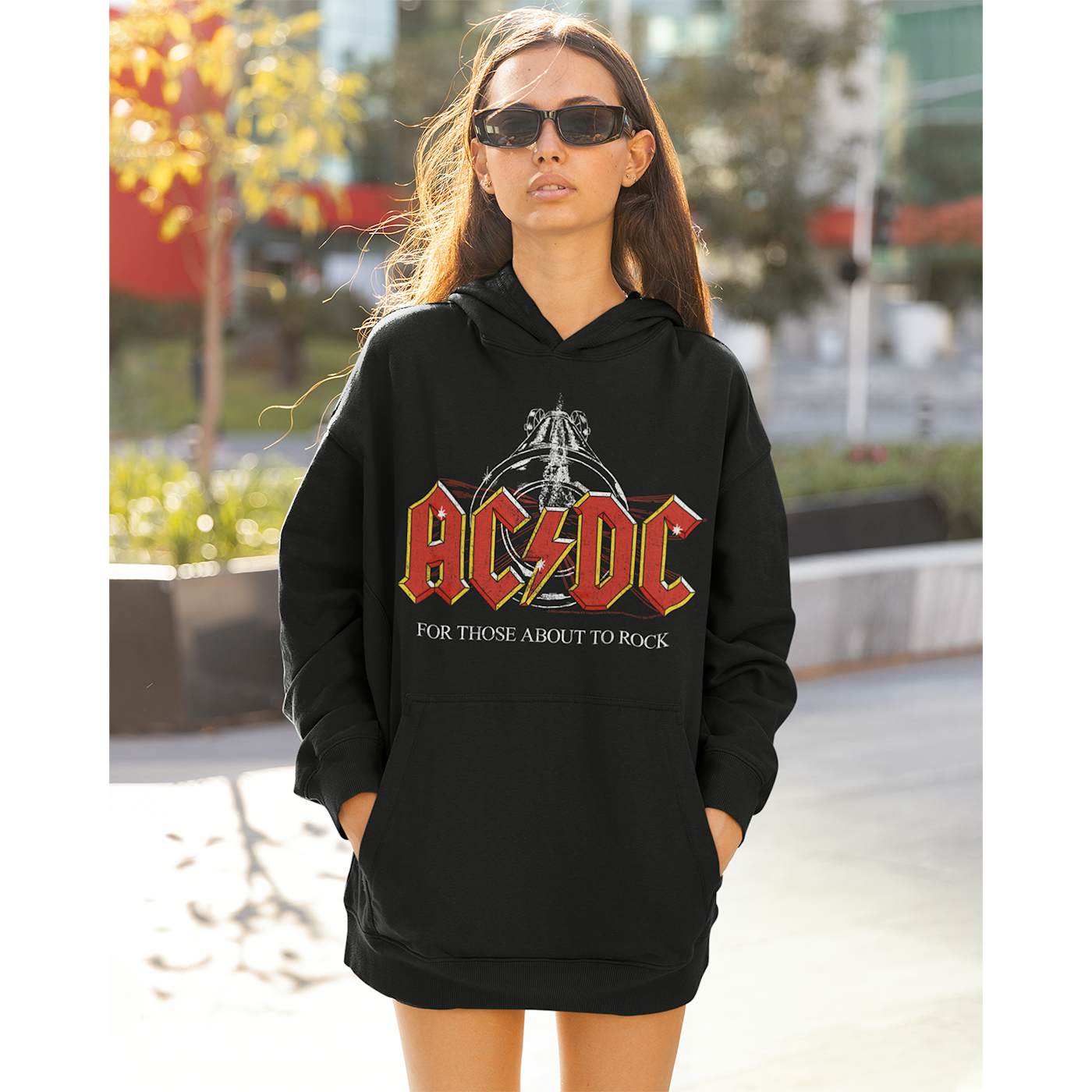 Hoodie Those Distressed To | For Cannon Shot Rock AC/DC About Hoodie