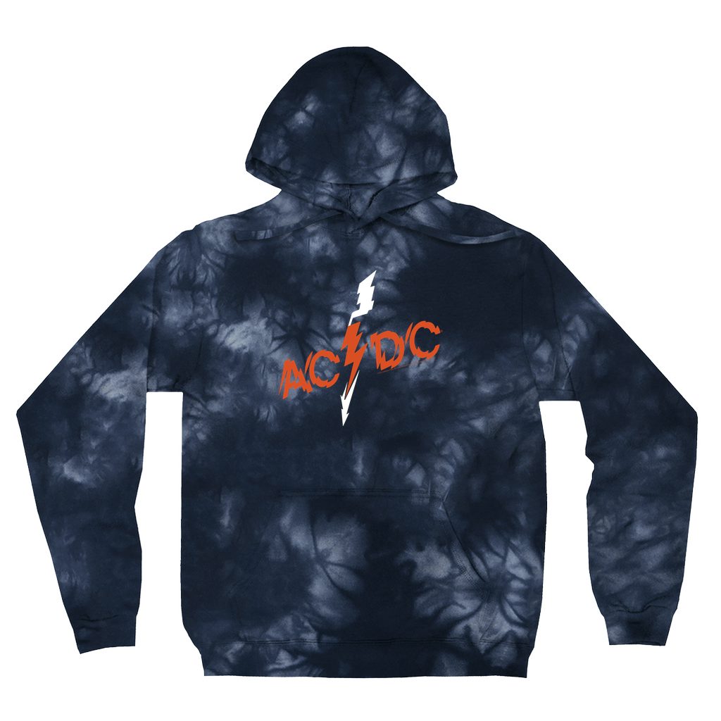 AC/DC Tie Dye Hoodie | Vintage Retro Powerage Logo AC/DC Hoodie