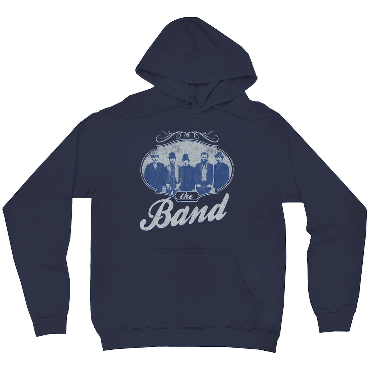 The Band Hoodie | Filigree Framed Band Photo Design Distressed The Band Hoodie