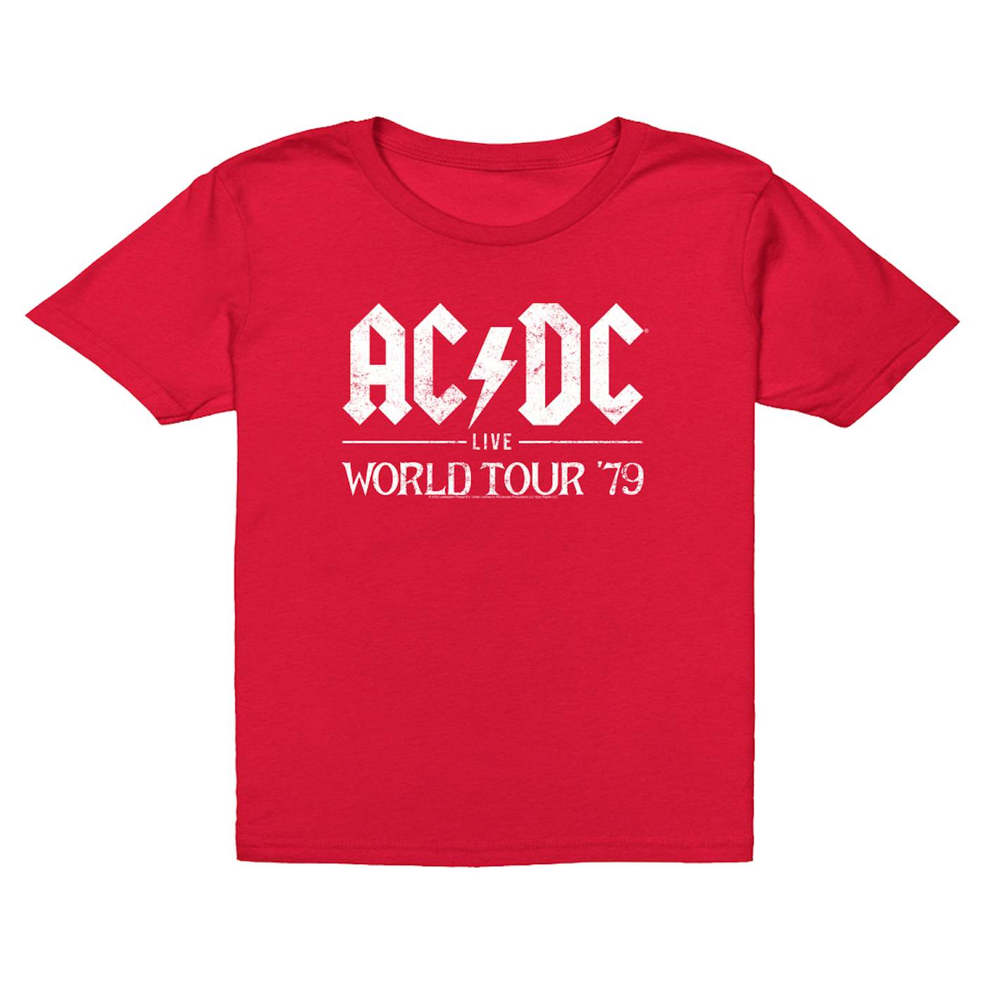 AC/DC Kids T-Shirt | Live In Concert 1979 Distressed Kids T-Shirt