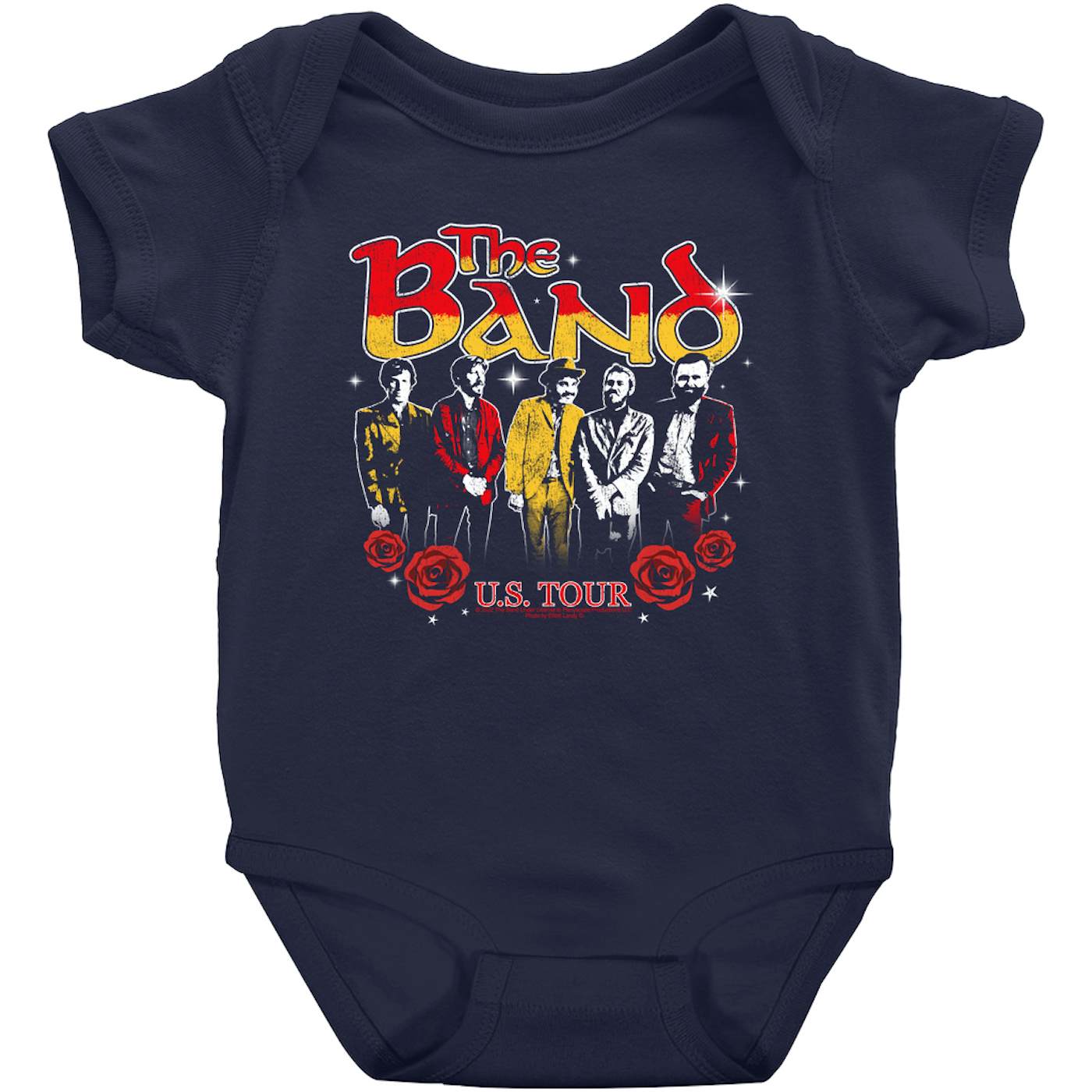 The Band Baby Short Sleeve Bodysuit | Retro U.S. Tour Distressed The Band Bodysuit