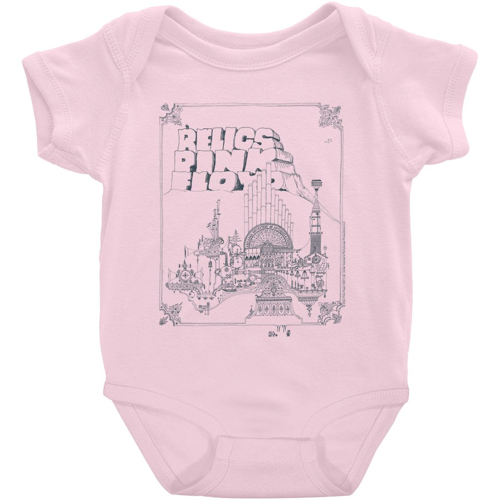 Pink Floyd Baby Short Sleeve Bodysuit Relics Retro Album Image