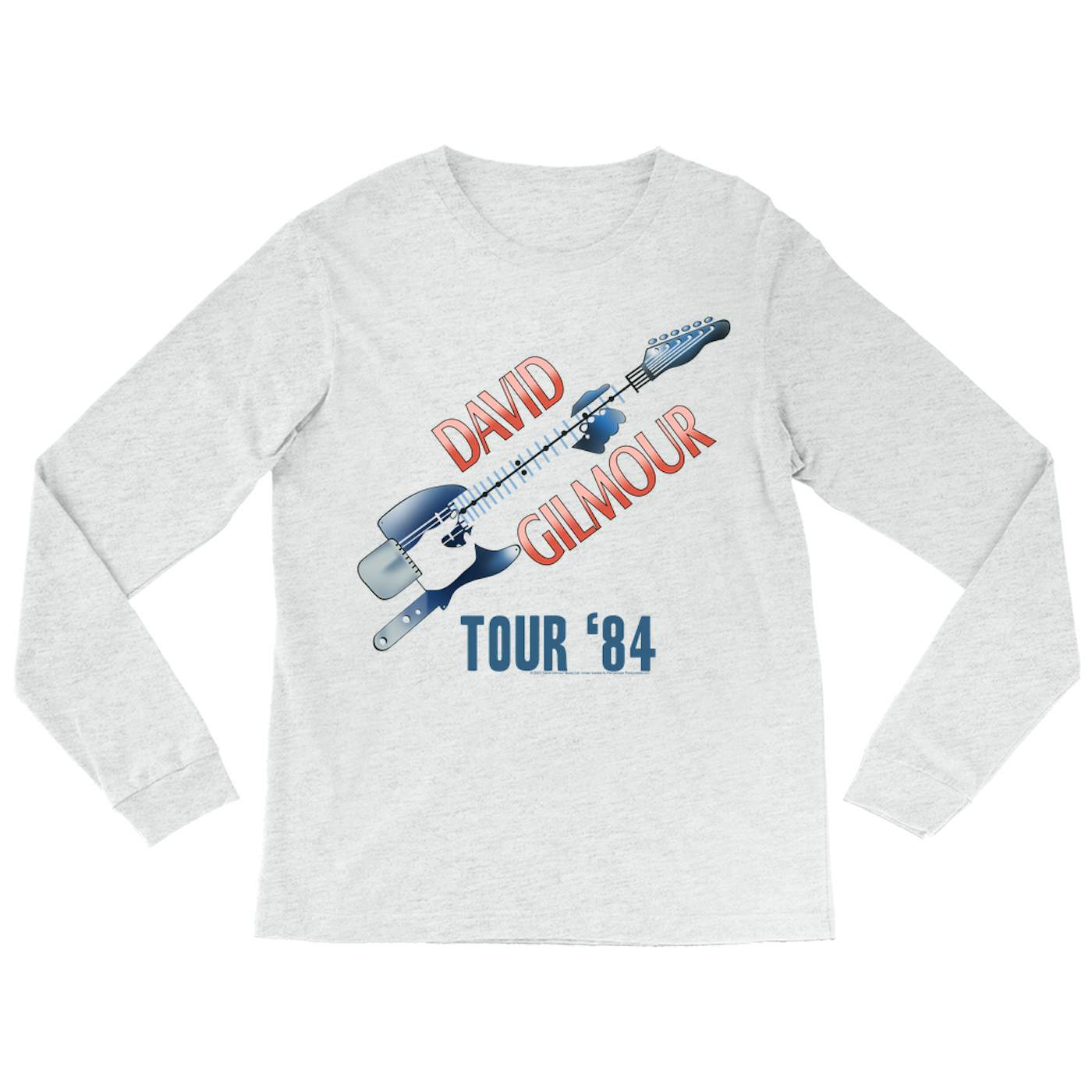 David Gilmour Long Sleeve Shirt | Red, White, Blue 1984 Tour David Gilmour Shirt