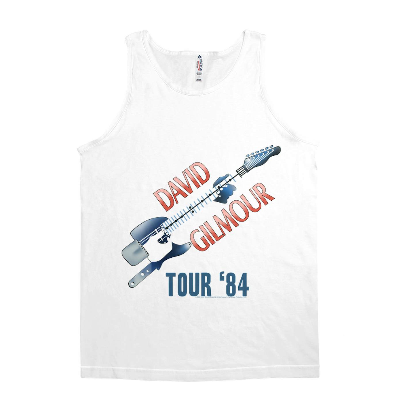 David Gilmour Unisex Tank Top | Red, White, Blue 1984 Tour David Gilmour Shirt
