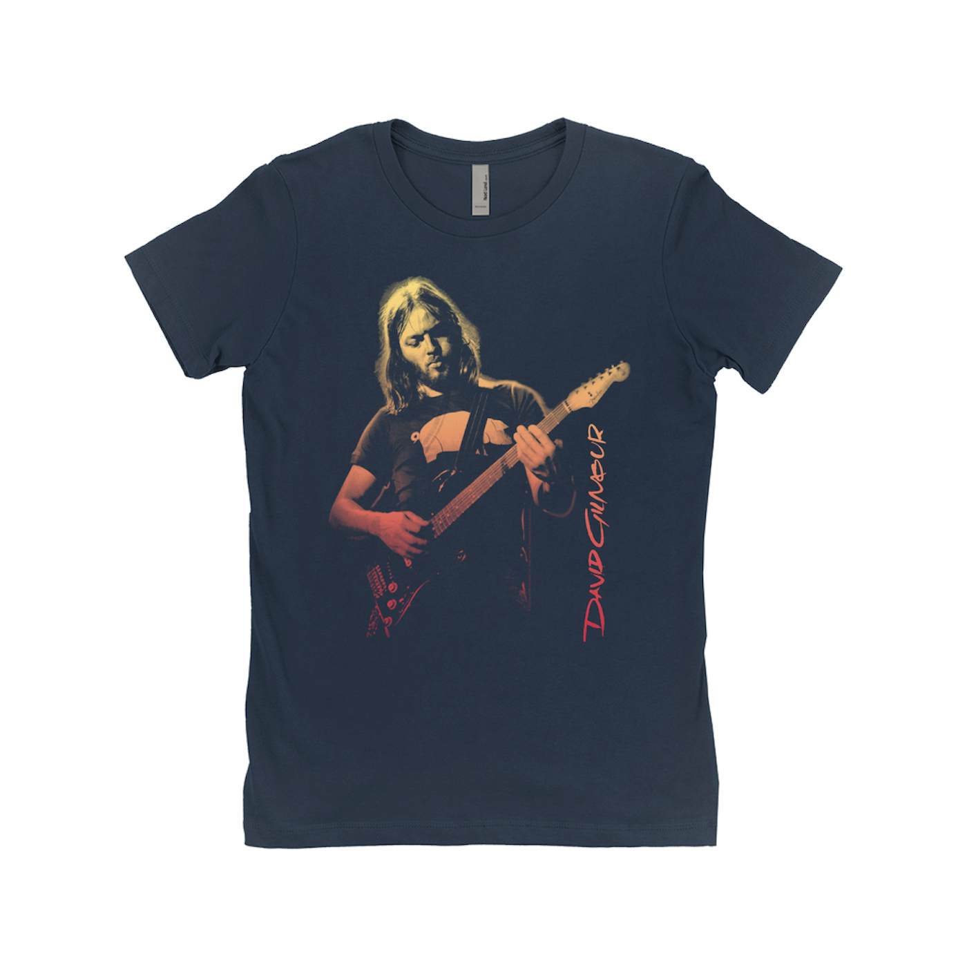 David Gilmour Ladies' Boyfriend T-Shirt | Colorful Young David Gilmour Ombre David Gilmour Shirt