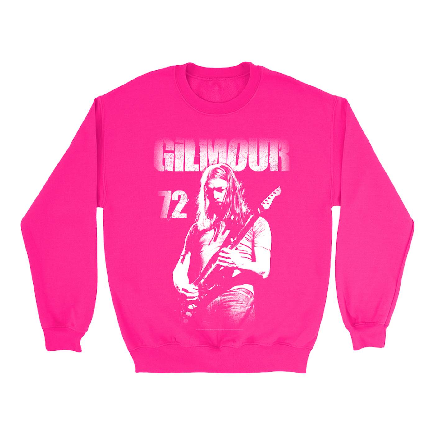 David Gilmour Bright Colored Sweatshirt | White Gilmour 72 Distressed David Gilmour Sweatshirt