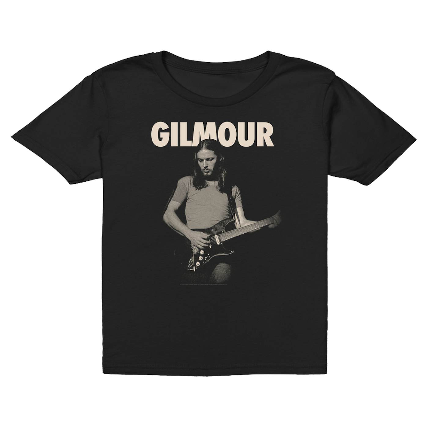 David Gilmour Kids T-Shirt | Young David Gilmour and Bold Logo David Gilmour Kids T-Shirt