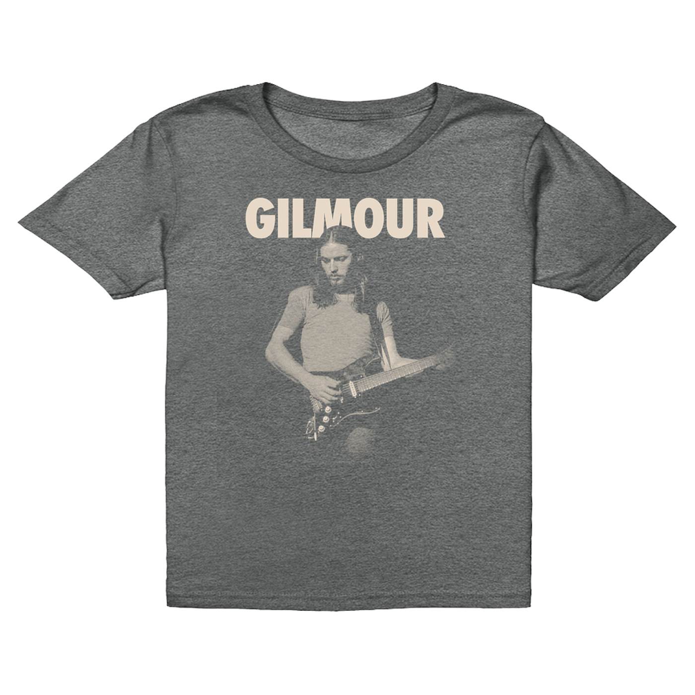 David Gilmour Kids T-Shirt | Young David Gilmour and Bold Logo David Gilmour Kids T-Shirt