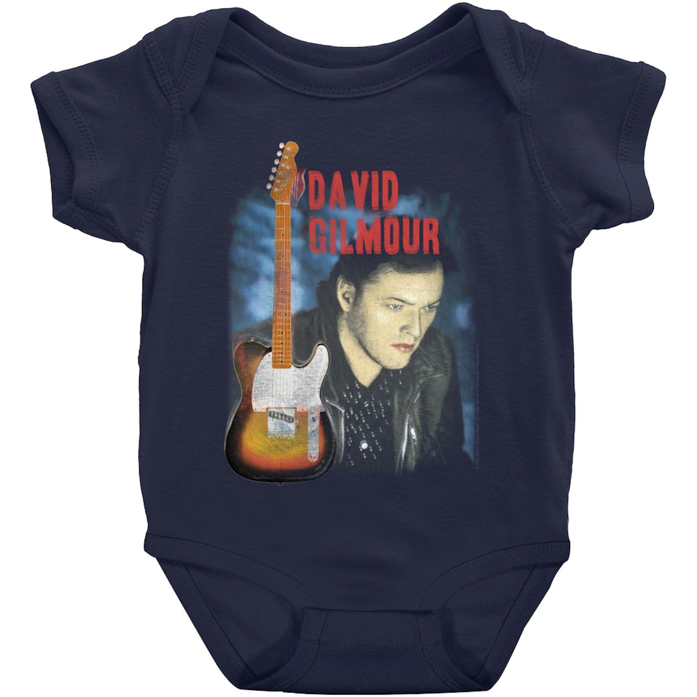 David Gilmour Baby Short Sleeve Bodysuit | Color Tone About Face Image David Gilmour Bodysuit