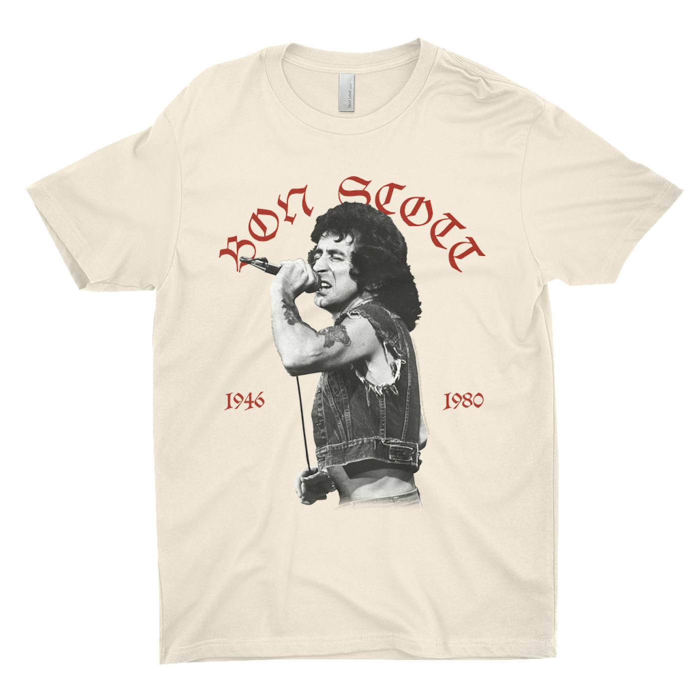 Bon Scott T-Shirt | Old English 1946-1980 Bon Scott Shirt