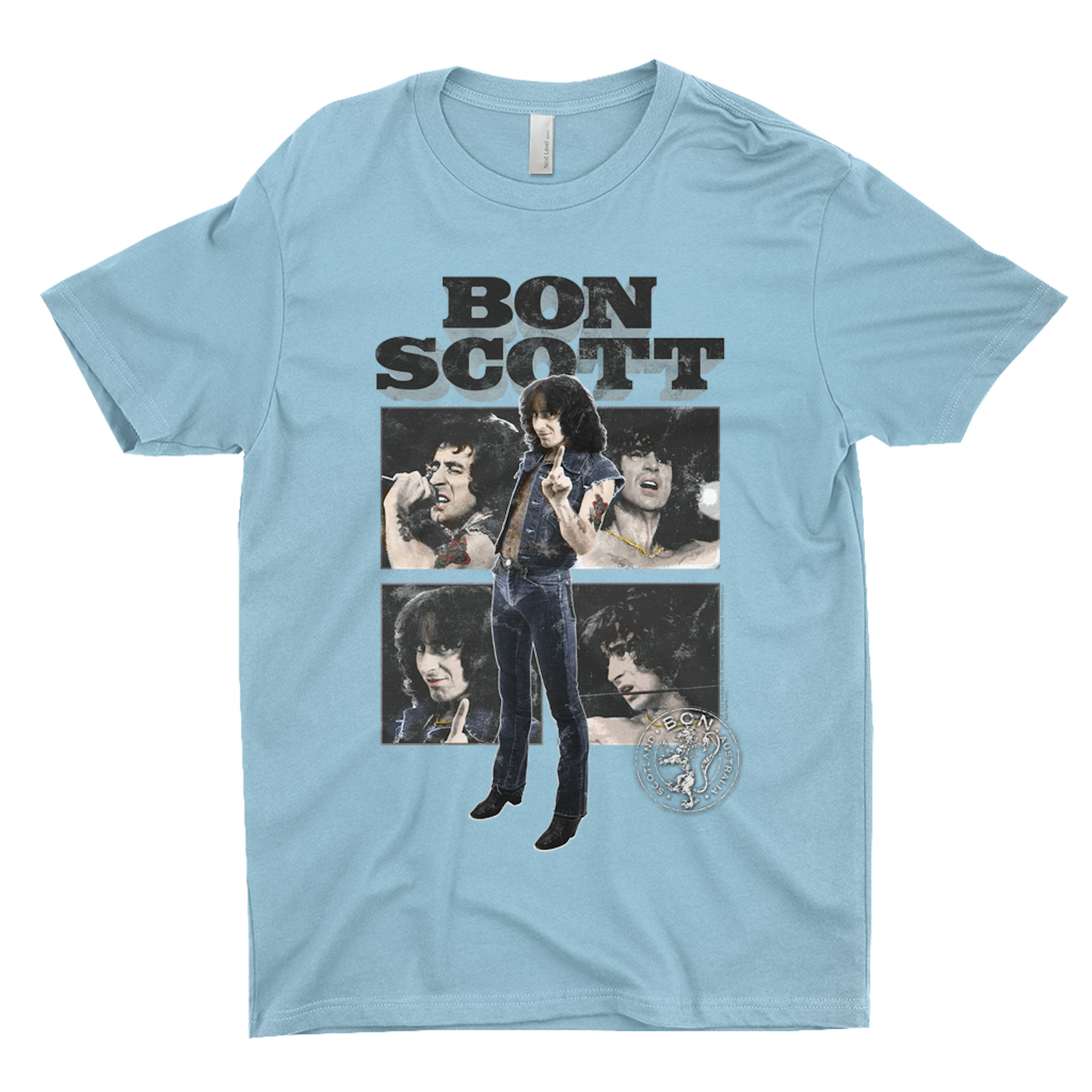 Bon Scott T-Shirt | Vintage Color Photo Collage Bon Scott Shirt